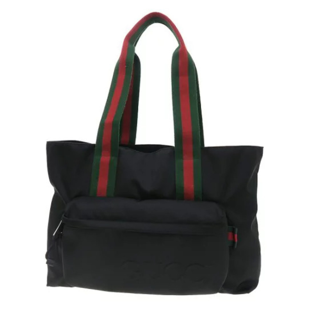 Gucci Logo Tote Techno web canvas Black